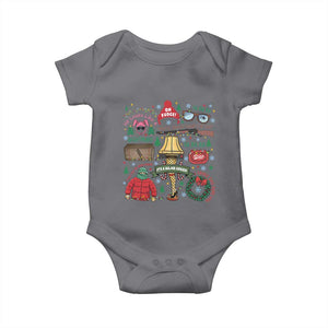 Funny Christmas Movie Baby Onesie Oh Fudge Bunny Pajama Italian Leg Lamp TS11 Charcoal Print Your Wear