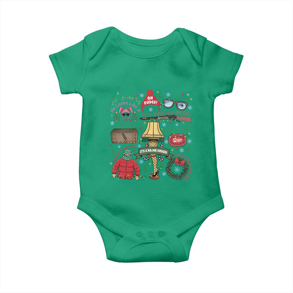 Funny Christmas Movie Baby Onesie Oh Fudge Bunny Pajama Italian Leg Lamp TS11 Irish Green Print Your Wear