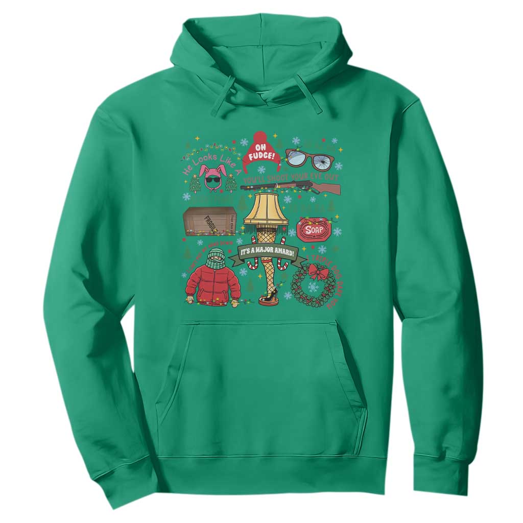 Funny Christmas Movie Hoodie Oh Fudge Bunny Pajama Italian Leg Lamp TS11 Irish Green Print Your Wear