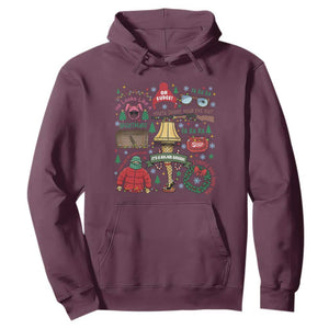 Funny Christmas Movie Hoodie Oh Fudge Bunny Pajama Italian Leg Lamp TS11 Maroon Print Your Wear