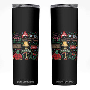 Funny Christmas Movie Skinny Tumbler Oh Fudge Bunny Pajama Italian Leg Lamp TS11 Black Print Your Wear