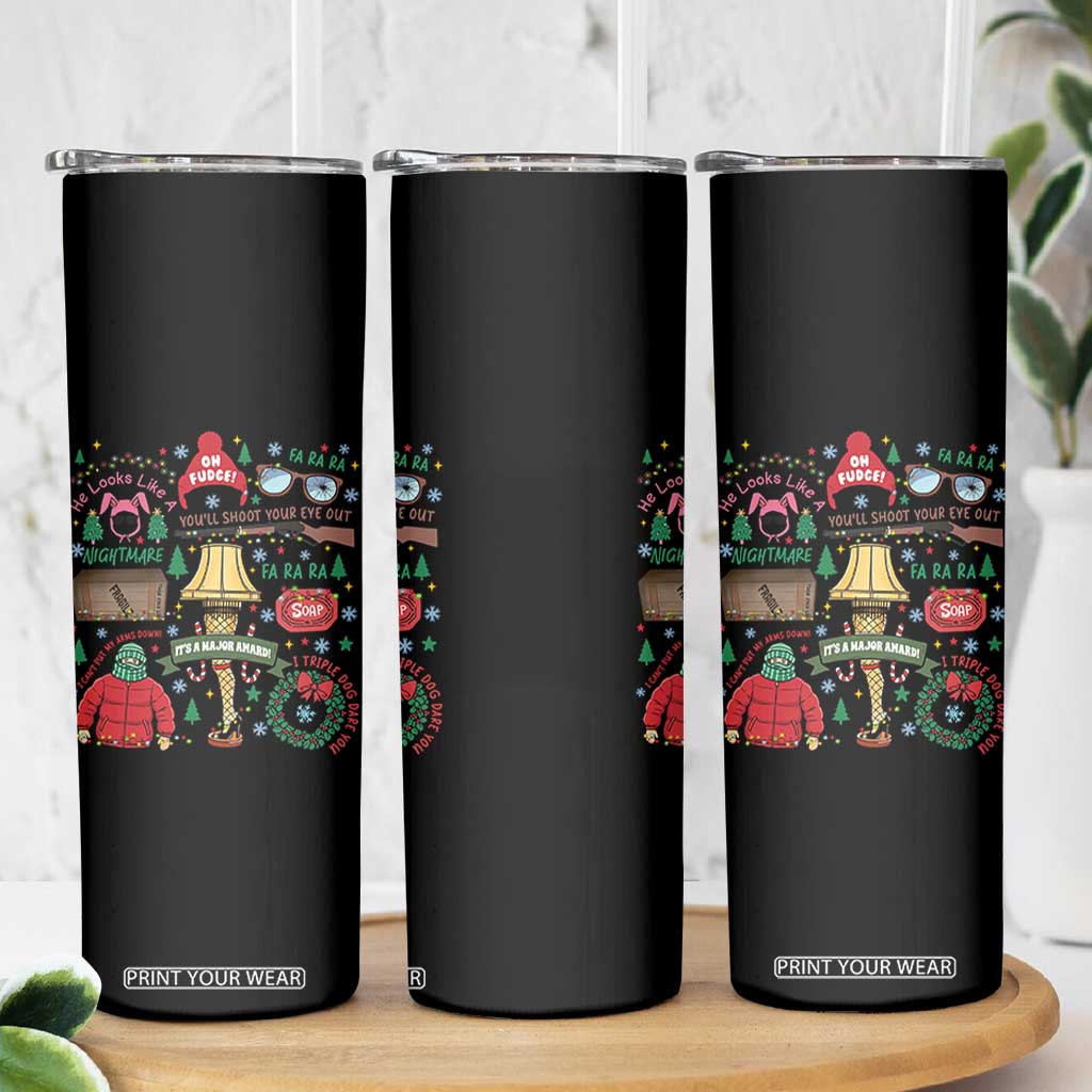 Funny Christmas Movie Skinny Tumbler Oh Fudge Bunny Pajama Italian Leg Lamp TS11 Print Your Wear