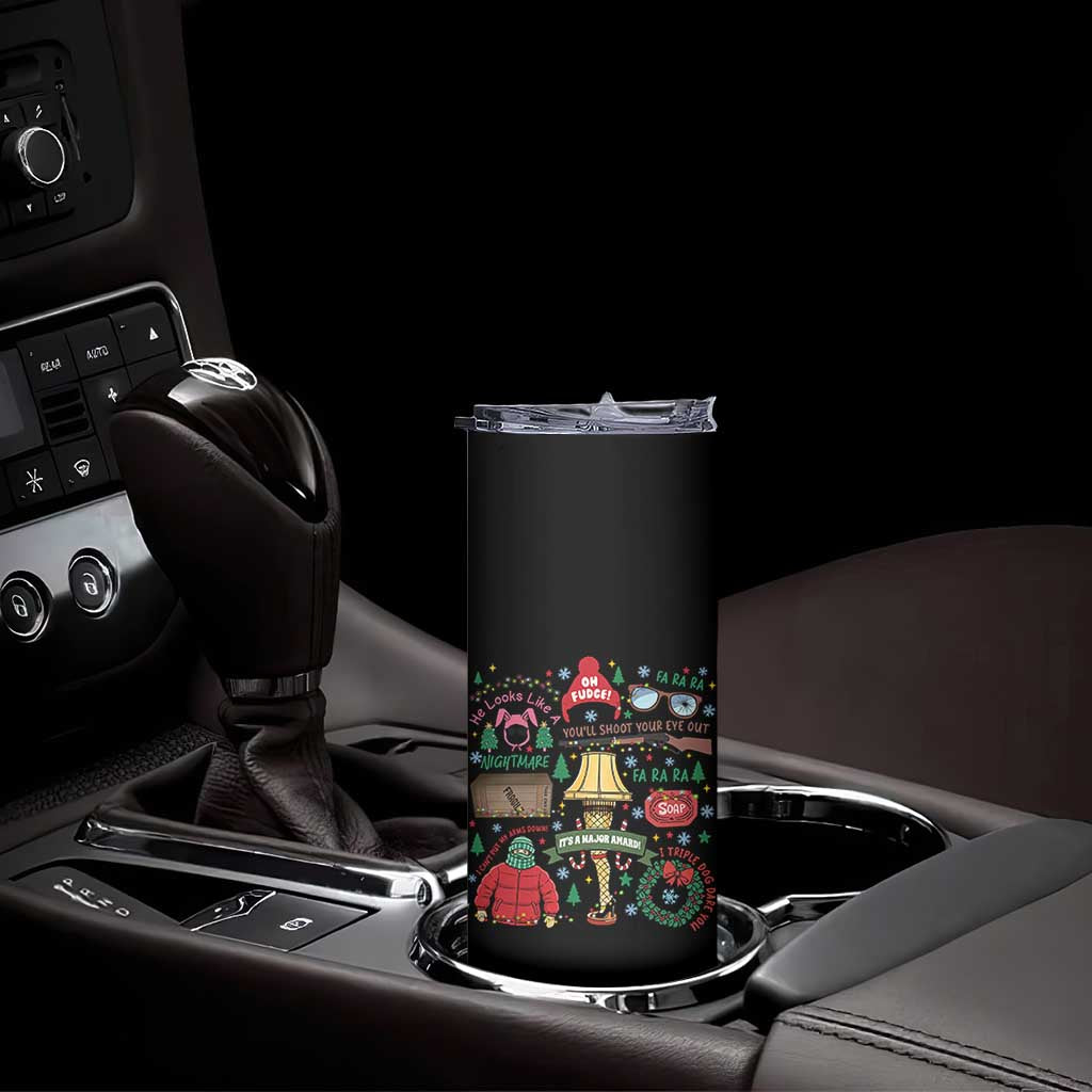 Funny Christmas Movie Skinny Tumbler Oh Fudge Bunny Pajama Italian Leg Lamp TS11 Print Your Wear