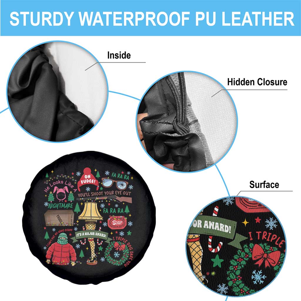 Funny Christmas Movie Spare Tire Cover Oh Fudge Bunny Pajama Italian Leg Lamp TS11 Print Your Wear