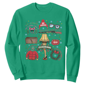 Funny Christmas Movie Sweatshirt Oh Fudge Bunny Pajama Italian Leg Lamp TS11 Irish Green Print Your Wear