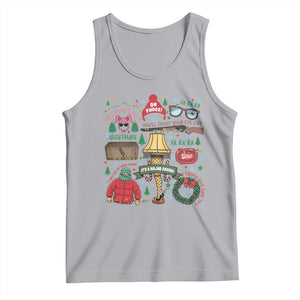 Funny Christmas Movie Tank Top Oh Fudge Bunny Pajama Italian Leg Lamp TS11 Athletic Heather Print Your Wear