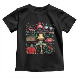 Funny Christmas Movie Toddler T Shirt Oh Fudge Bunny Pajama Italian Leg Lamp TS11 Black Print Your Wear
