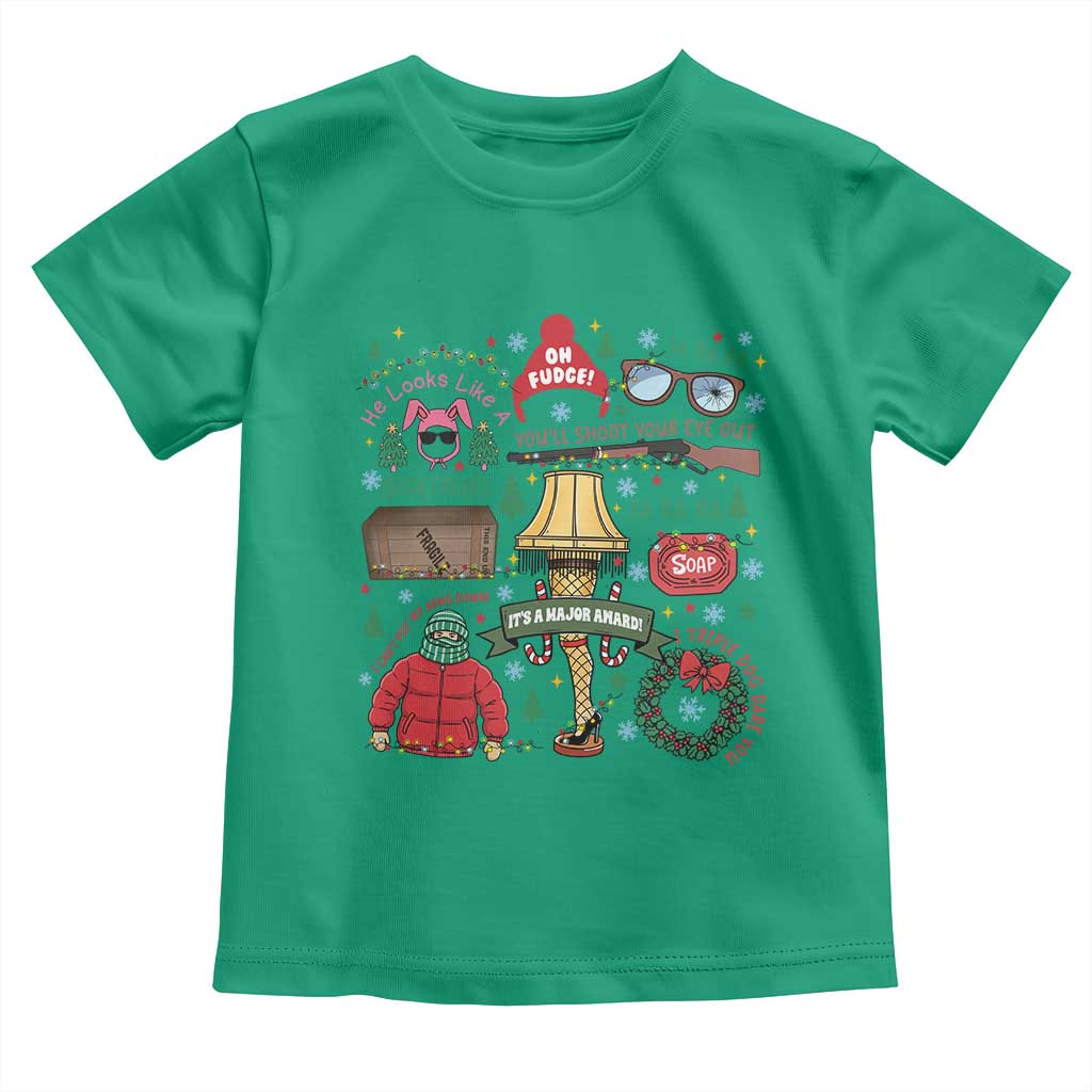 Funny Christmas Movie Toddler T Shirt Oh Fudge Bunny Pajama Italian Leg Lamp TS11 Irish Green Print Your Wear
