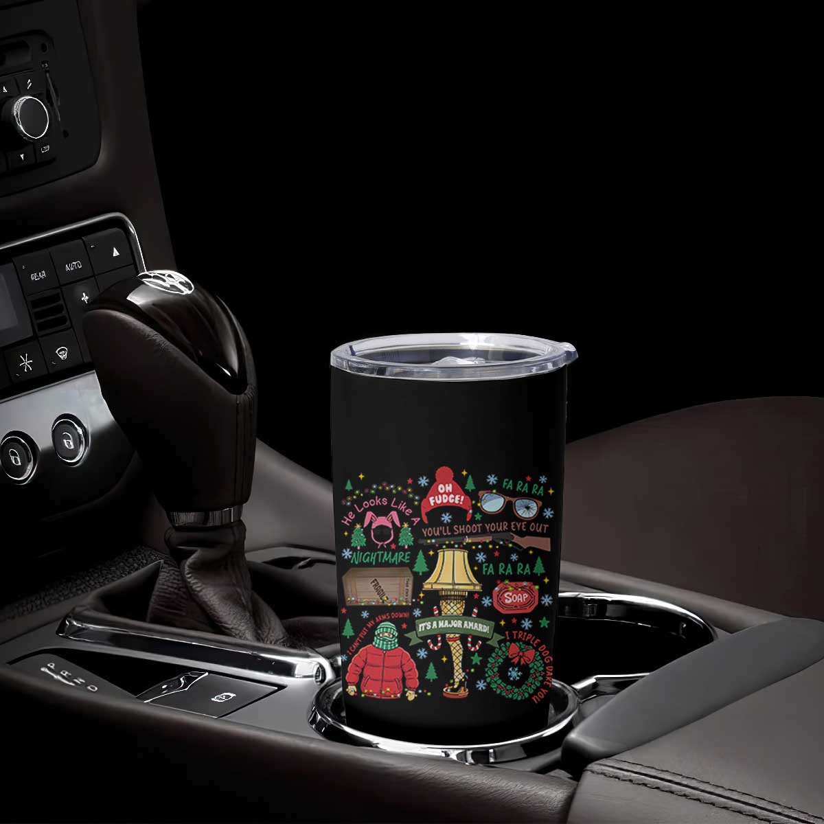 Funny Christmas Movie Tumbler Cup Oh Fudge Bunny Pajama Italian Leg Lamp TS11 Print Your Wear