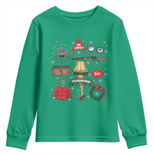 Funny Christmas Movie Youth Sweatshirt Oh Fudge Bunny Pajama Italian Leg Lamp TS11 Irish Green Print Your Wear