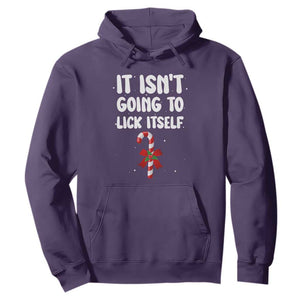 Funny Christmas It Isn't Going To Lick Itself Hoodie Xmas Adult Humor Couple Matching TS11 Purple Print Your Wear