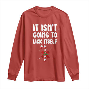 Funny Christmas It Isn't Going To Lick Itself Long Sleeve Shirt Xmas Adult Humor Couple Matching TS11 Red Print Your Wear