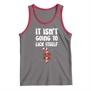 Funny Christmas It Isn't Going To Lick Itself Tank Top Xmas Adult Humor Couple Matching TS11 Deep Heather Red Print Your Wear