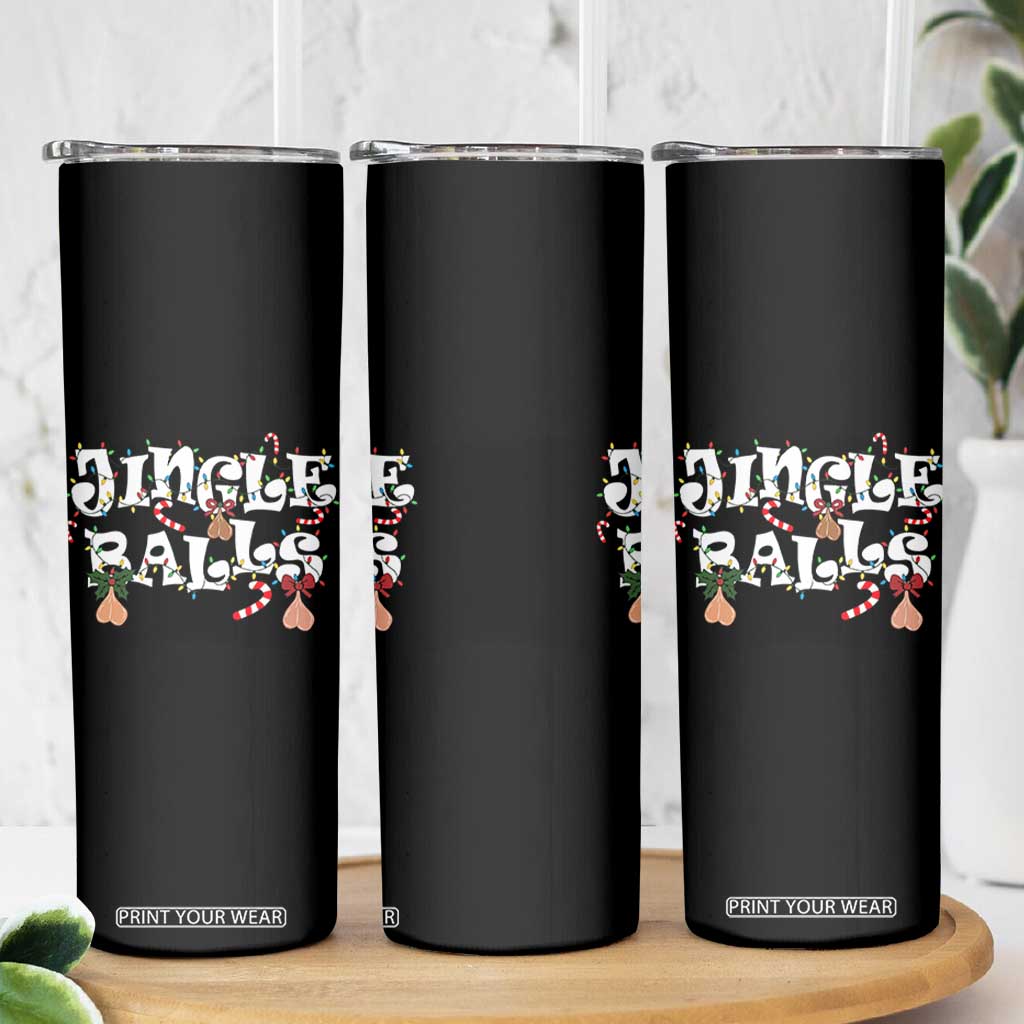 Funny Naughty Christmas Jingle Balls Skinny Tumbler Santa Xmas Jingle Bells Adult Joke TS11 Print Your Wear