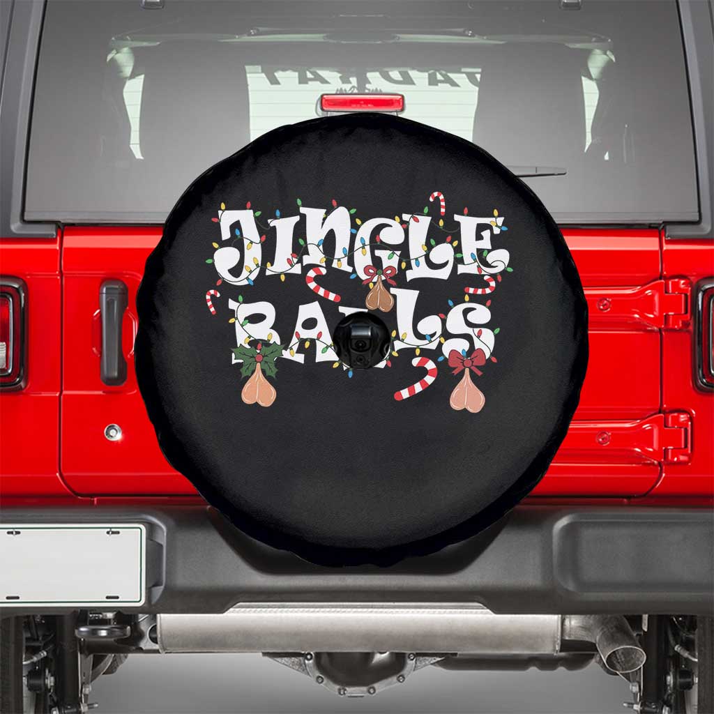 Funny Naughty Christmas Jingle Balls Spare Tire Cover Santa Xmas Jingle Bells Adult Joke TS11 Black Print Your Wear