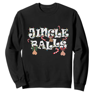 Funny Naughty Christmas Jingle Balls Sweatshirt Santa Xmas Jingle Bells Adult Joke TS11 Black Print Your Wear