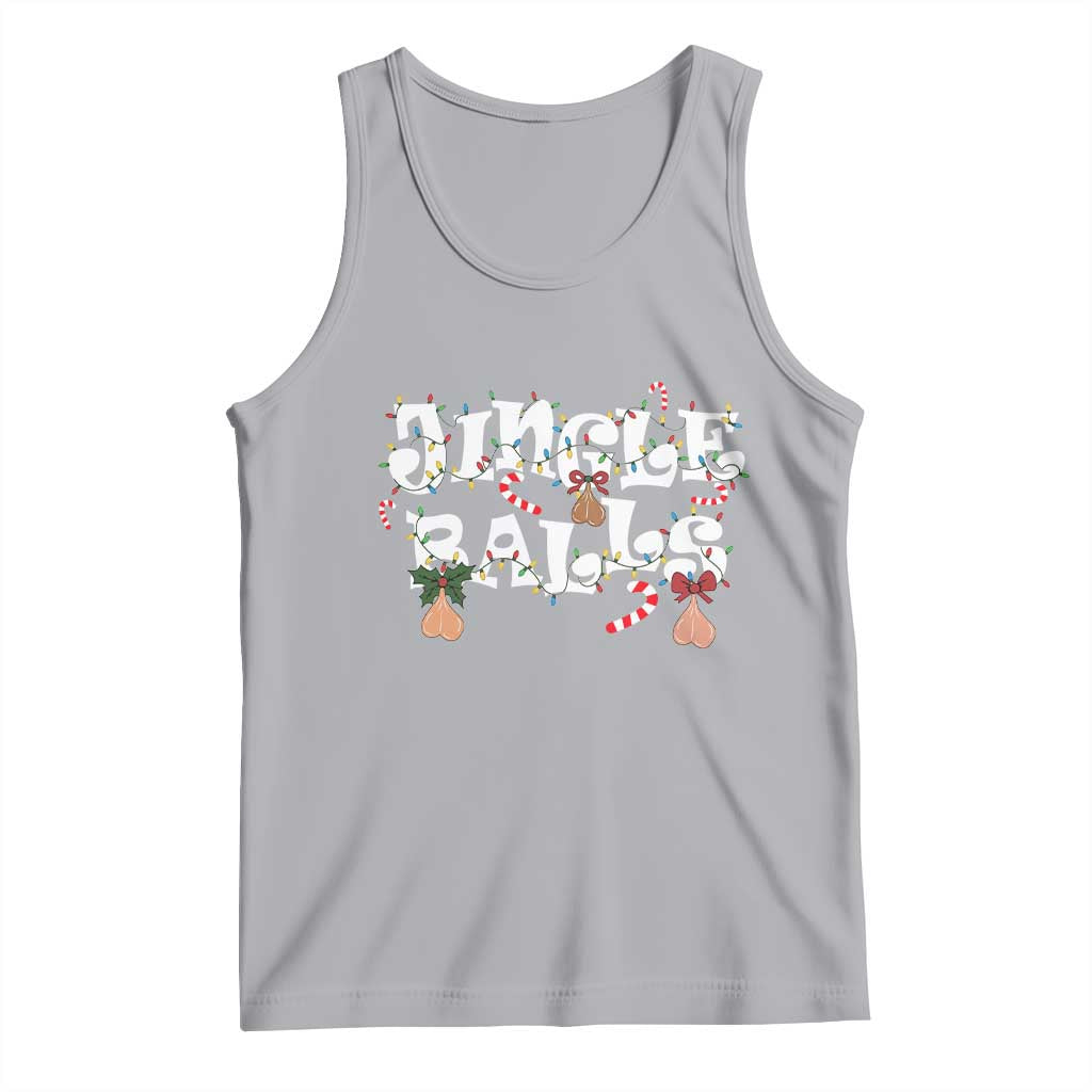 Funny Naughty Christmas Jingle Balls Tank Top Santa Xmas Jingle Bells Adult Joke TS11 Athletic Heather Print Your Wear