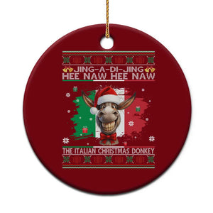 Funny Italian Christmas Donkey Ceramic Ornament Funny Domick The Donkey Holiday Italy Flag TS11 1pc Red Print Your Wear