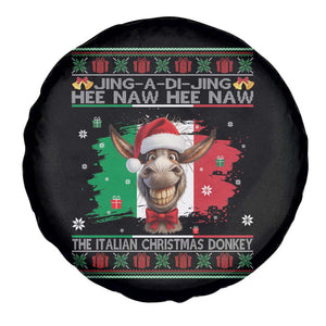 Funny Italian Christmas Donkey Spare Tire Cover Funny Domick The Donkey Holiday Italy Flag TS11 Print Your Wear