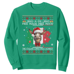 Funny Italian Christmas Donkey Sweatshirt Funny Domick The Donkey Holiday Italy Flag TS11 Irish Green Print Your Wear