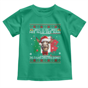 Funny Italian Christmas Donkey Toddler T Shirt Funny Domick The Donkey Holiday Italy Flag TS11 Irish Green Print Your Wear