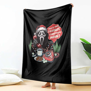 Funny Ghost Christmas Face Throw Blanket Whats Your Favorite Christmas Movie Spooky Xmas TS11 Print Your Wear