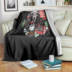 Funny Ghost Christmas Face Throw Blanket Whats Your Favorite Christmas Movie Spooky Xmas TS11 Print Your Wear