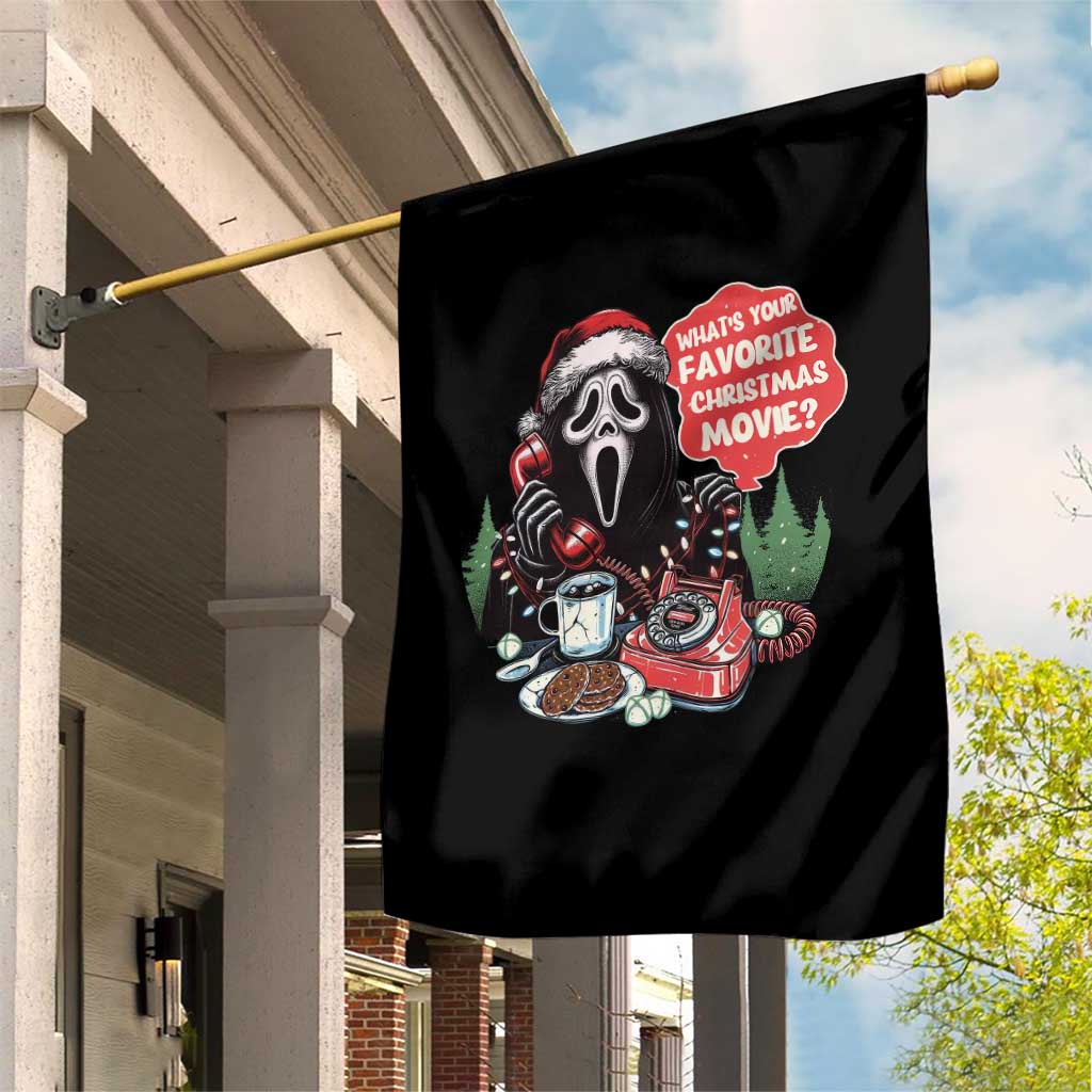 Funny Ghost Christmas Face Garden Flag Whats Your Favorite Christmas Movie Spooky Xmas TS11 Print Your Wear