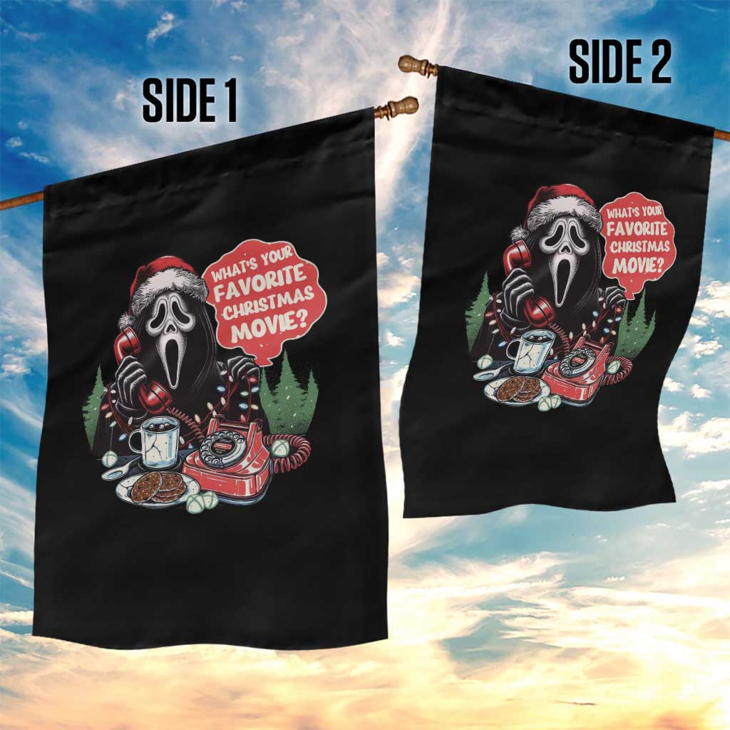 Funny Ghost Christmas Face Garden Flag Whats Your Favorite Christmas Movie Spooky Xmas TS11 Print Your Wear