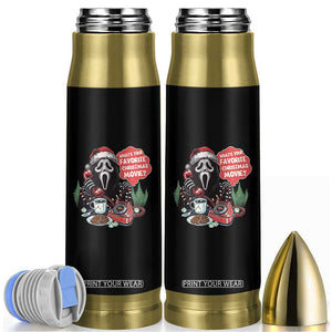 Funny Ghost Christmas Face Bullet Tumbler Whats Your Favorite Christmas Movie Spooky Xmas TS11 Black Print Your Wear
