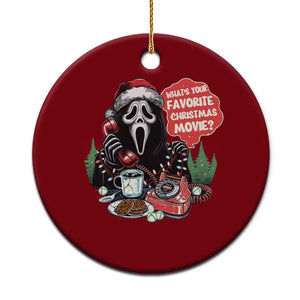Funny Ghost Christmas Face Ceramic Ornament Whats Your Favorite Christmas Movie Spooky Xmas TS11 1pc Red Print Your Wear