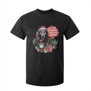 Funny Ghost Christmas Face T Shirt For Kid Whats Your Favorite Christmas Movie Spooky Xmas TS11 Black Print Your Wear