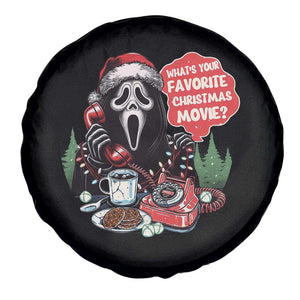 Funny Ghost Christmas Face Spare Tire Cover Whats Your Favorite Christmas Movie Spooky Xmas TS11 Print Your Wear