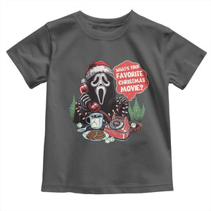 Funny Ghost Christmas Face Toddler T Shirt Whats Your Favorite Christmas Movie Spooky Xmas TS11 Dark Heather Print Your Wear