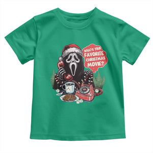 Funny Ghost Christmas Face Toddler T Shirt Whats Your Favorite Christmas Movie Spooky Xmas TS11 Irish Green Print Your Wear