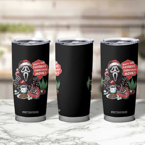 Funny Ghost Christmas Face Tumbler Cup Whats Your Favorite Christmas Movie Spooky Xmas TS11 Print Your Wear