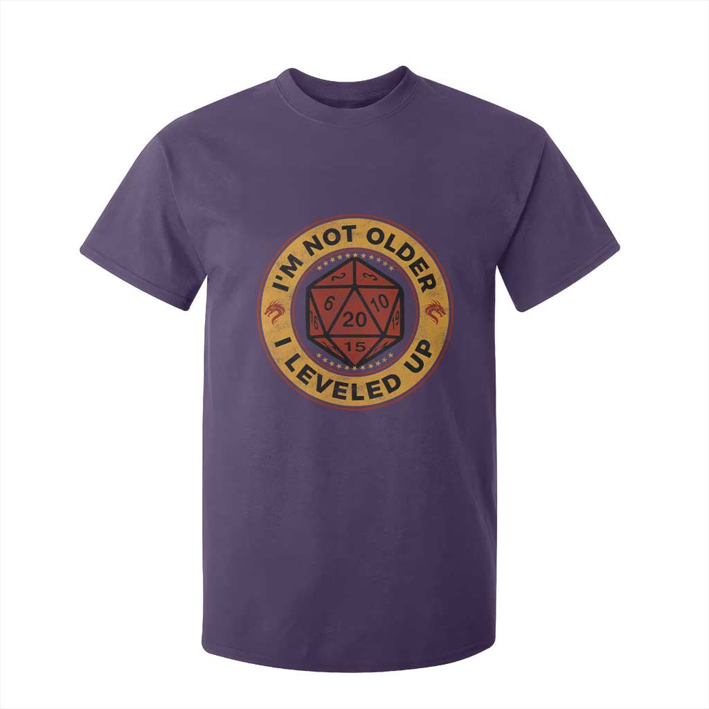 Funny RPG Gamer I Am Not Older I Leveled Up T Shirt For Kid Vintage D20 Tabletop TS11 Purple Print Your Wear