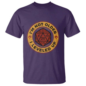 Funny RPG Gamer I Am Not Older I Leveled Up T Shirt Vintage D20 Tabletop TS11 Purple Print Your Wear