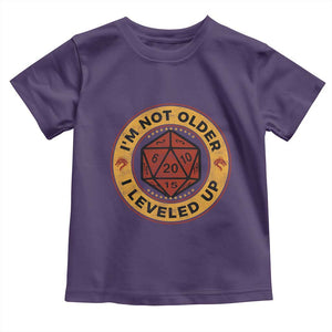 Funny RPG Gamer I Am Not Older I Leveled Up Toddler T Shirt Vintage D20 Tabletop TS11 Purple Print Your Wear