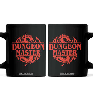 Funny Dungeon Master Coffee Mug RPG Gamer D20 Tabletop Red Dragon TS11 Black Print Your Wear