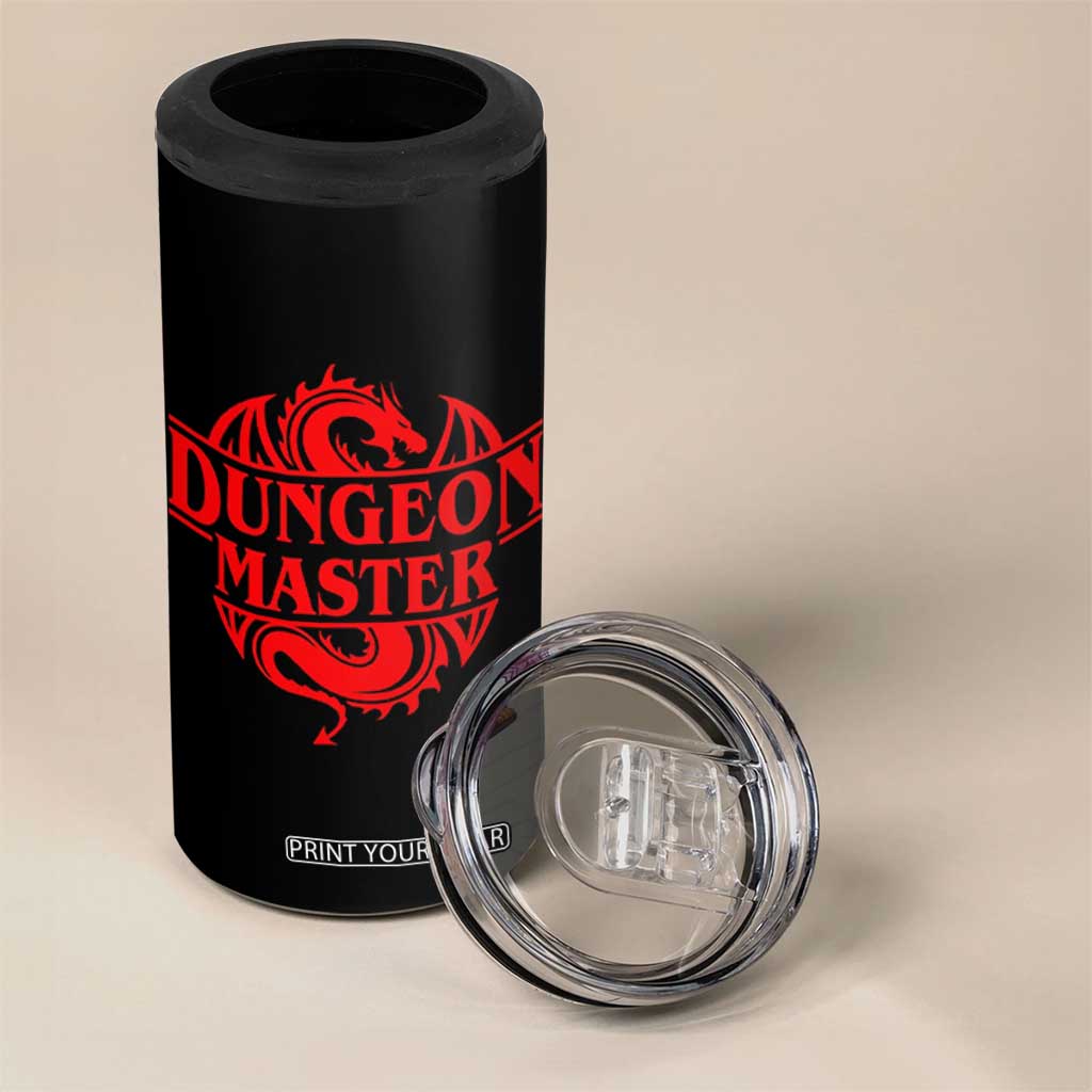 Funny Dungeon Master 4 in 1 Can Cooler Tumbler RPG Gamer D20 Tabletop Red Dragon TS11 Print Your Wear