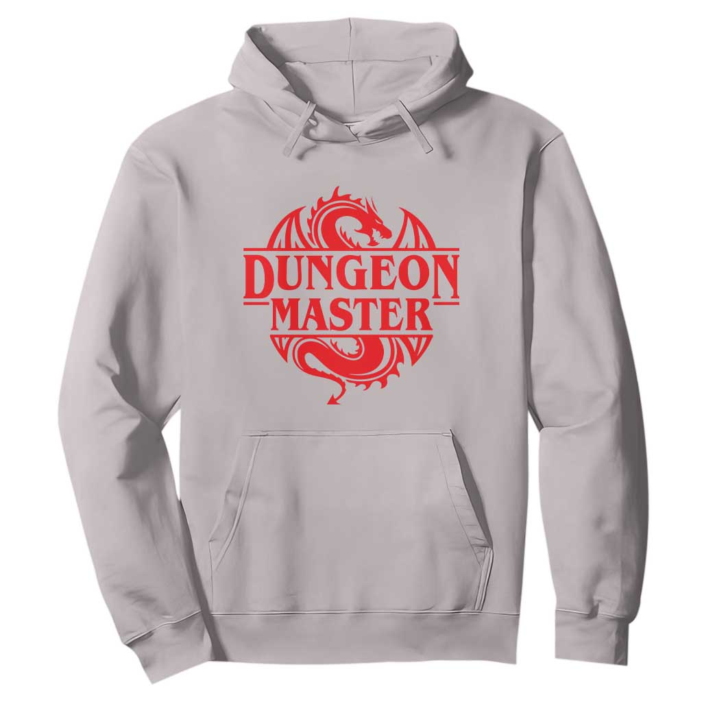 Funny Dungeon Master Hoodie RPG Gamer D20 Tabletop Red Dragon TS11 Ice Gray Print Your Wear