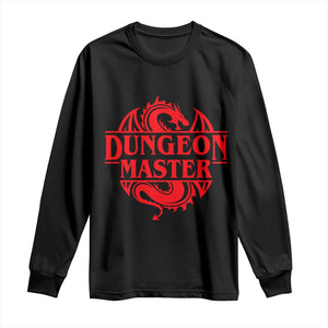 Funny Dungeon Master Long Sleeve Shirt RPG Gamer D20 Tabletop Red Dragon TS11 Black Print Your Wear