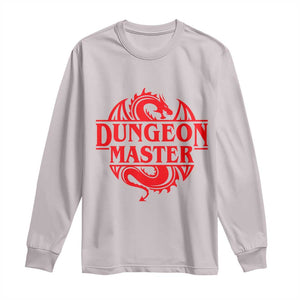 Funny Dungeon Master Long Sleeve Shirt RPG Gamer D20 Tabletop Red Dragon TS11 Ice Gray Print Your Wear
