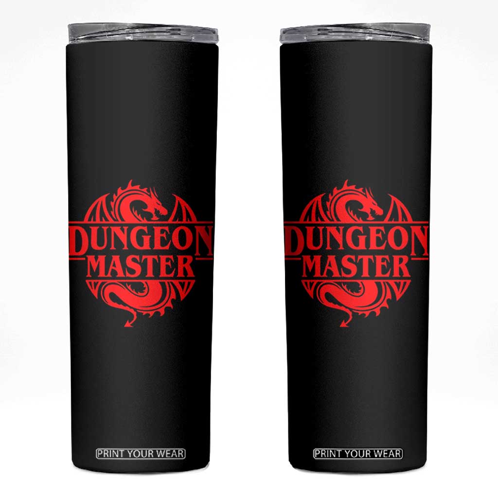 Funny Dungeon Master Skinny Tumbler RPG Gamer D20 Tabletop Red Dragon TS11 Black Print Your Wear