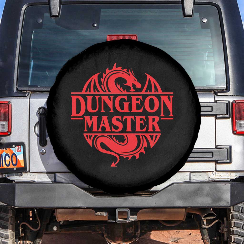 Funny Dungeon Master Spare Tire Cover RPG Gamer D20 Tabletop Red Dragon TS11 No hole Black Print Your Wear