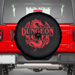 Funny Dungeon Master Spare Tire Cover RPG Gamer D20 Tabletop Red Dragon TS11 Black Print Your Wear