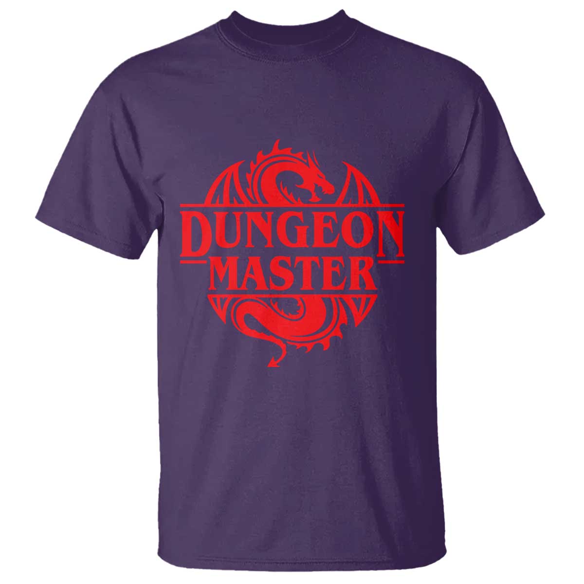Funny Dungeon Master T Shirt - RPG Gamer D20 Tabletop Red Dragon Humor Tee TS11 Purple Print Your Wear