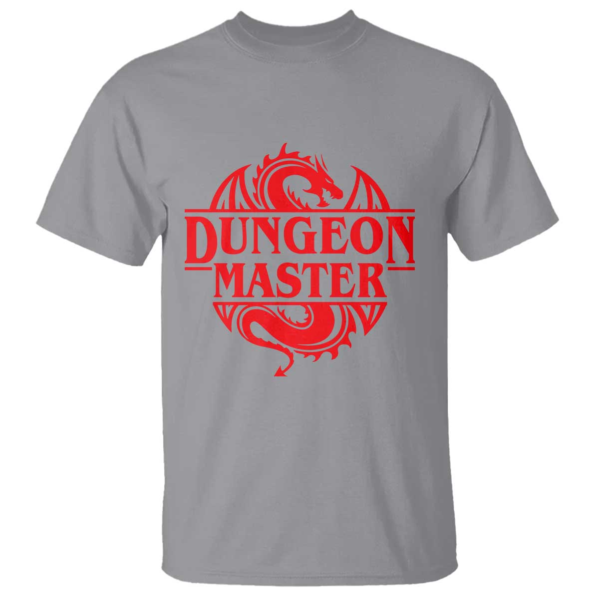 Funny Dungeon Master T Shirt - RPG Gamer D20 Tabletop Red Dragon Humor Tee TS11 Sport Gray Print Your Wear