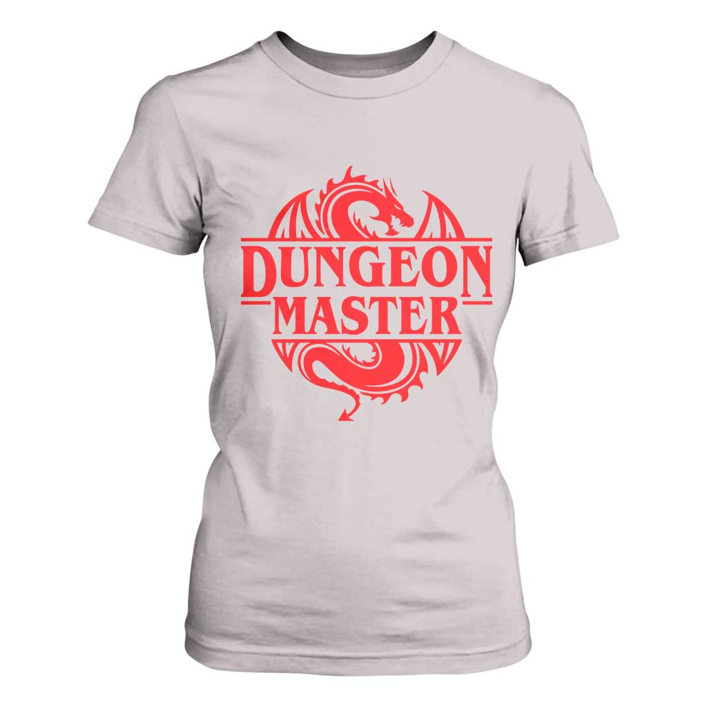 Funny Dungeon Master T Shirt For Women RPG Gamer D20 Tabletop Red Dragon TS11 Ice Gray Print Your Wear